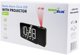 Radiobudzik cyfrowy LED z projektorem GreenBlue,radio FM, alarm, zegar 12/24, zasilanie USB 5V DC + CR2032, GB172