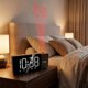 Radiobudzik cyfrowy LED z projektorem GreenBlue,radio FM, alarm, zegar 12/24, zasilanie USB 5V DC + CR2032, GB172