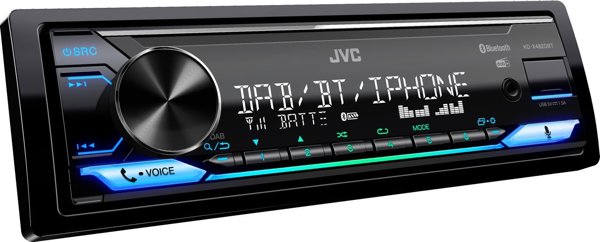 JVC KD-X482DBT Ραδιόφωνο Αυτοκινήτου 1 DIN με Bluetooth, FLAC/MP3, 200W, Μαύρο