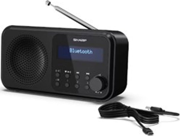 Sharp DR-P420 Φορητό Ψηφιακό Ραδιόφωνο DAB/DAB+/FM, 2W RMS, Μαύρο