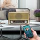 Φορητό Ραδιόφωνο RABA Retro LX510BTB Bluetooth με FM, USB, SD, AUX και Τηλεχειριστήριο - Καφέ
