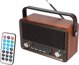 Φορητό Ραδιόφωνο RABA Retro LX510BTB Bluetooth με FM, USB, SD, AUX και Τηλεχειριστήριο - Καφέ