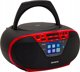 Aiwa BBTU-500DAB/RD Φορητό Ραδιοκασετόφωνο Boombox με Bluetooth, DAB+ και USB, Κόκκινο