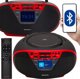 Aiwa BBTU-500DAB/RD Φορητό Ραδιοκασετόφωνο Boombox με Bluetooth, DAB+ και USB, Κόκκινο