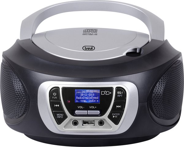 Trevi CMP51000 Ραδιοκασετόφωνο με CD Player και Ψηφιακό Ραδιόφωνο, Μαύρο