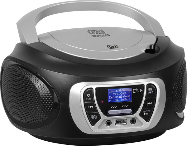 Trevi CMP51000 Ραδιοκασετόφωνο με CD Player και Ψηφιακό Ραδιόφωνο, Μαύρο