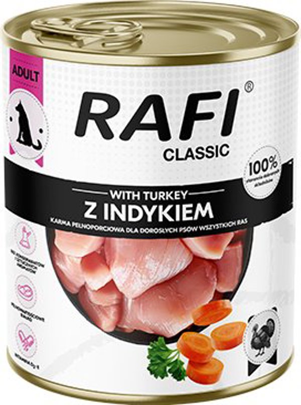 Rafi Mokra karma dla psa Rafi z indykiem 800g