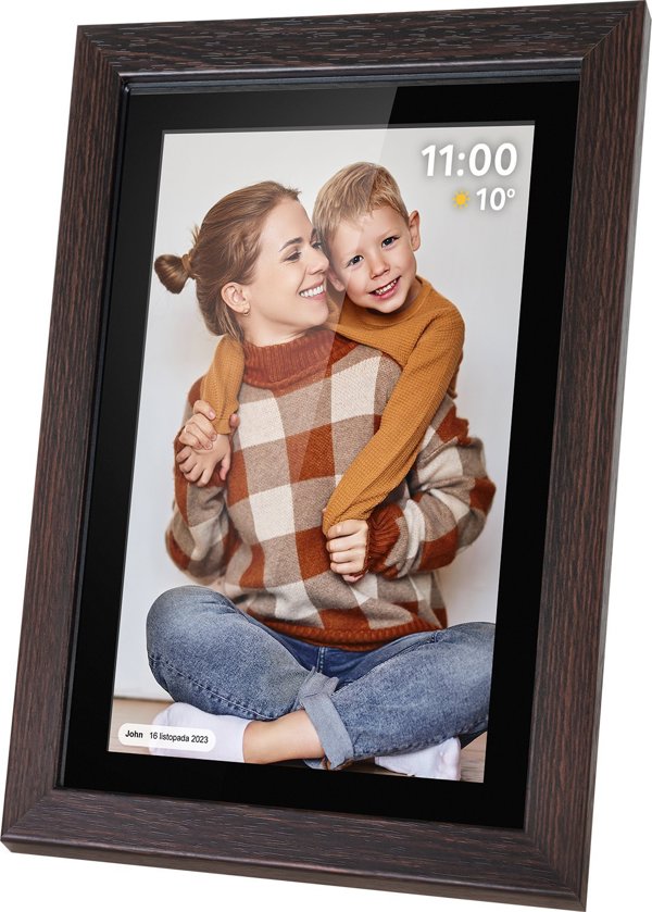 Kruger&Matz Ψηφιακή Κορνίζα Frameo Wi-Fi 10.1", Ξύλινη