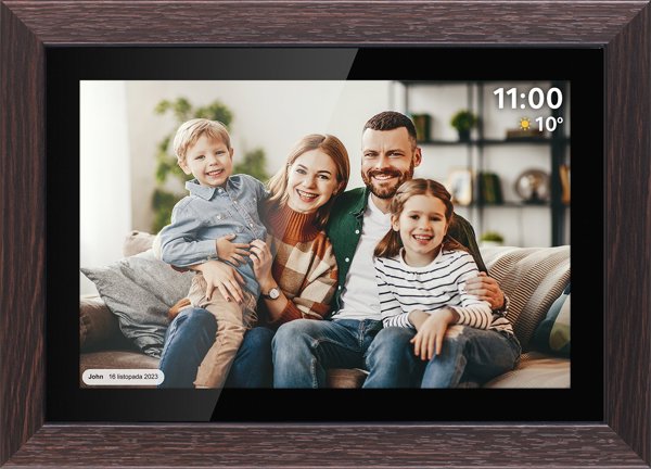 Kruger&Matz Ψηφιακή Κορνίζα Frameo Wi-Fi 10.1", Ξύλινη