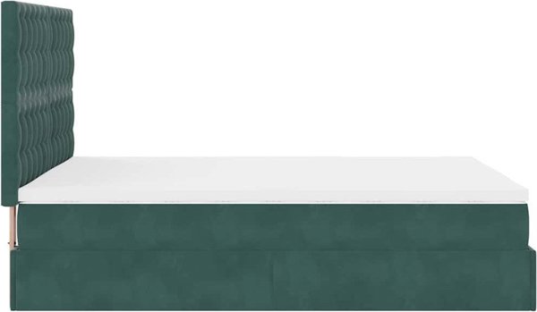 Κρεβατοκάμαρα Ottoman Πράσινη 140x200 εκ από Βελούδο