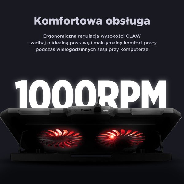 Rampage AD-RC12 GameZone Βάση ψύξης για φορητό υπολογιστή 5-17" RGB ρυθμιζόμενη