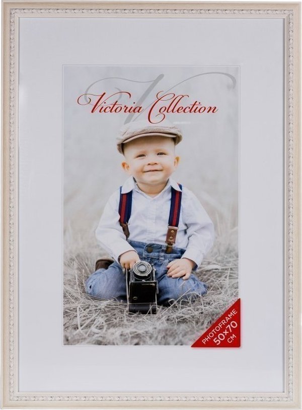 Κορνίζα Victoria Collection για φωτογραφίες Seoul 50x70, λευκή