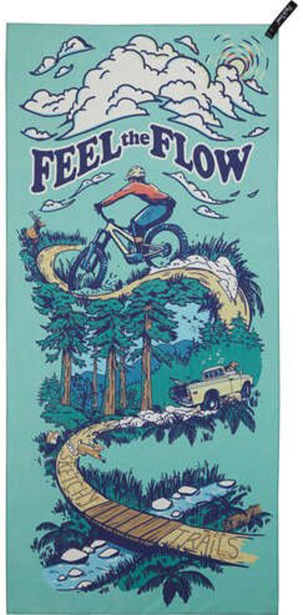 Rankšluostis PackTowl PT Personal Body Flow Print - Body - Žalia