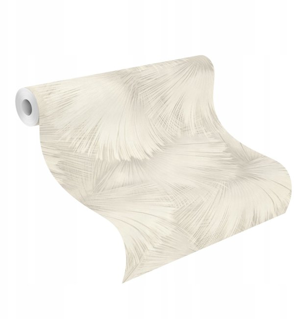 Rasch WALLPAPER VINYL 659733 LEAVES GRAY-TAUPE