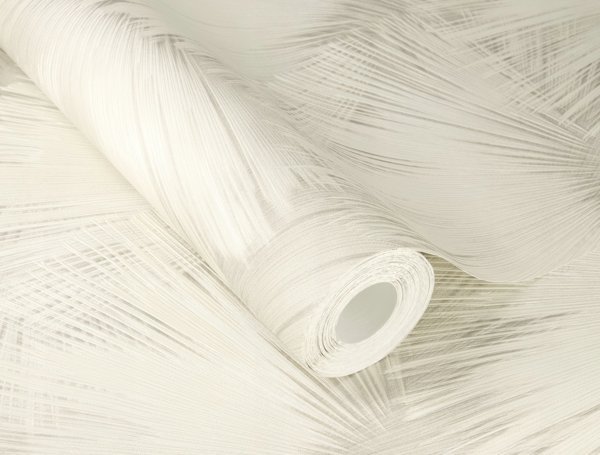 Rasch WALLPAPER VINYL 659733 LEAVES GRAY-TAUPE