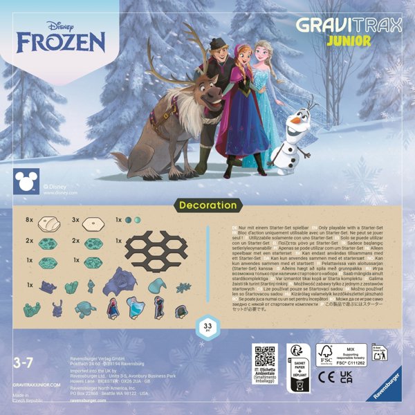 Ravensburger GraviTrax Junior Frozen Προσθήκη - Εκπαιδευτικό Παιχνίδι Κατασκευών για Παιδιά