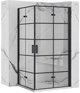 Rea REA-K8537 DRZWI PRYSZNICOWE SKLADANE MOLIER BLACK KRATKA 80X190 UNIWER. TRANSPARENT