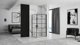 Rea REA-K8537 DRZWI PRYSZNICOWE SKLADANE MOLIER BLACK KRATKA 80X190 UNIWER. TRANSPARENT