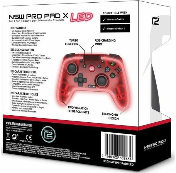 ready2gaming Nintendo Switch 2 Game Pro X 2 LED
