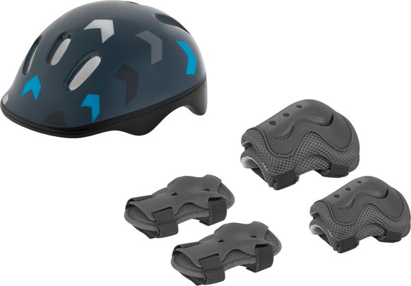Rebel Kask + zestaw ochraniaczy - czarny/granatowy