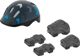 Rebel Kask + zestaw ochraniaczy - czarny/granatowy