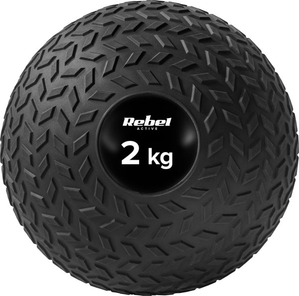 Rebel Active Slam Ball Μικρή Μπάλα Γυμναστικής Για Αποκατάσταση, 2kg, Διάμετρος 23cm, Μαύρη