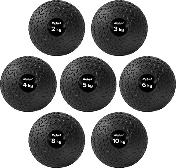 Rebel Active Slam Ball Μικρή Μπάλα Γυμναστικής Για Αποκατάσταση, 2kg, Διάμετρος 23cm, Μαύρη