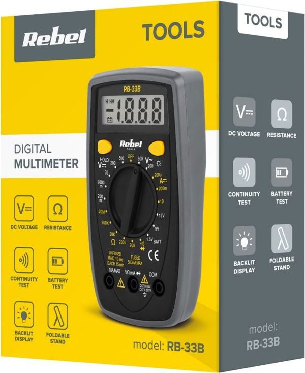 Rebel Tools RB-33B Ψηφιακός Ψηφιακός Πολύμετρο Ψηφιακό Πολύμετρο