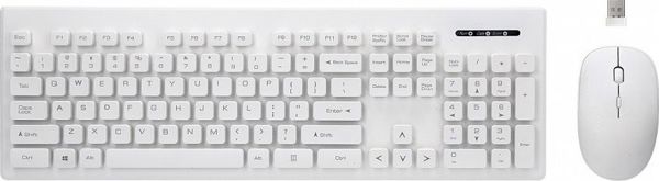 Rebeltec wireless set: keyboard + mouse white WHITERUN