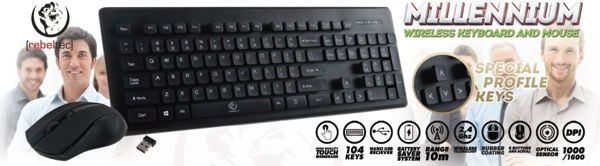 Rebeltec wireless set: keyboard + MILLENIUM mouse