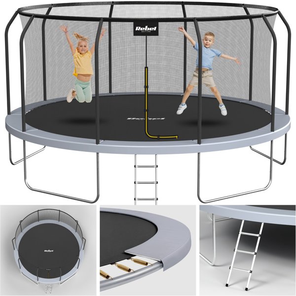 Τραμπολίνο Rebel Active PRO 15ft / 465 cm με Δίχτυ Ασφαλείας και Σκάλα