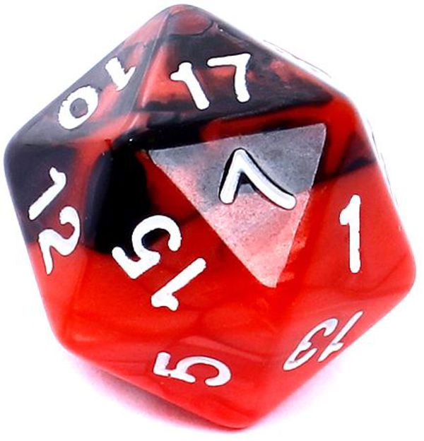 Rebel RPG Σετ Ζαριών 7 Τεμαχίων - Δίχρωμο Κόκκινο-Μαύρο για Επιτραπέζια Παιχνίδια Ρόλων