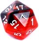 Rebel RPG Σετ Ζαριών 7 Τεμαχίων - Δίχρωμο Κόκκινο-Μαύρο για Επιτραπέζια Παιχνίδια Ρόλων