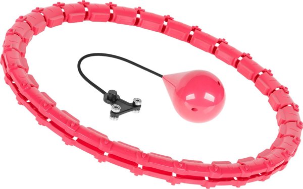 Rebel Smart Hula Hop αδυνατιστικός κρίκος με εξογκώματα και βάρος 50cm, ροζ, REBEL ACTIVE