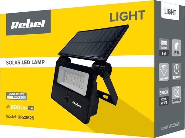 Rebel Lampa solarna z czujnkiem zmierzchu i ruchu