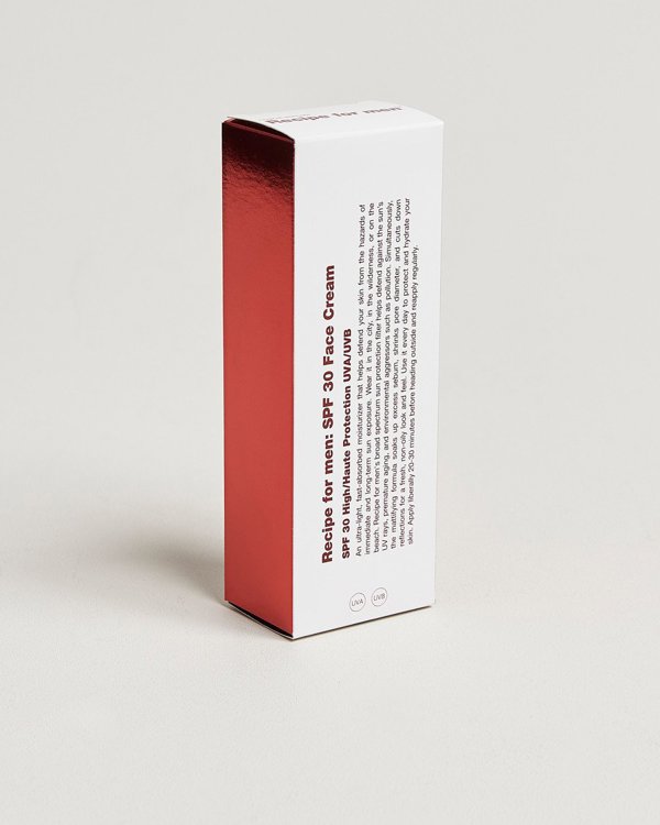 Shiseido Recipe For Men SPF 30 Face Cream, Moisturizer, Cream, For Face, SPF30, 75 ml