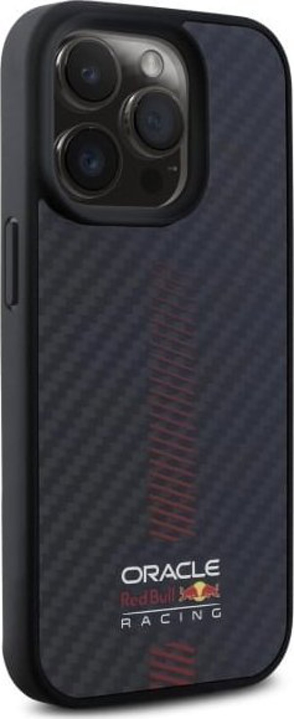 Θήκη Red Bull για iPhone 15 Pro Max 6.7" Carbon Fiber Power Bar MagSafe, Σκληρή, Μαύρη