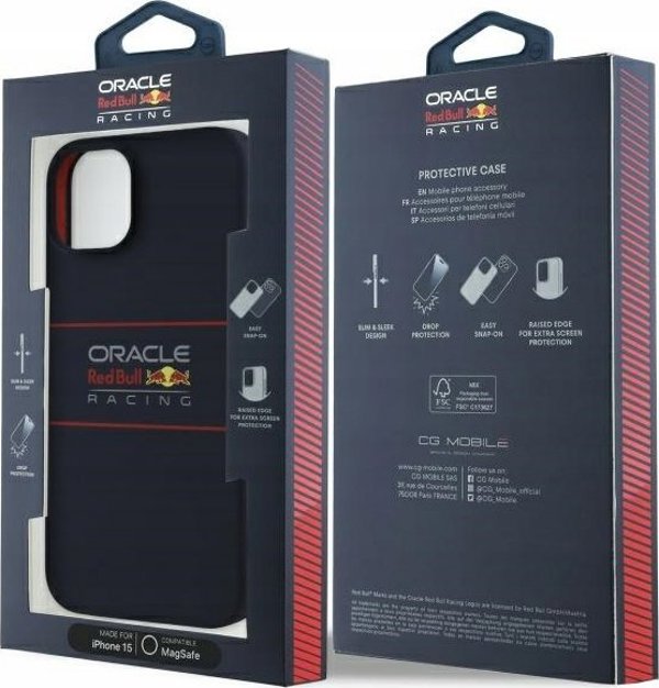 Red Bull RBHMP15S24SIHSRV iPhone 15 6.1" Σκληρή Θήκη Ναυτικό Σιλικόνης Οριζόντιο Λογότυπο MagSafe