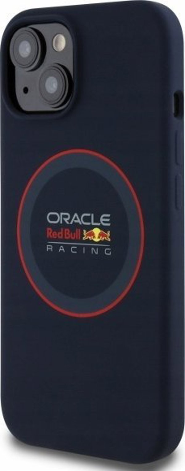 Red Bull RBHMP15S24SIILVR iPhone 15 6.1" Σκληρή Θήκη Ναυτικό Σιλικόνη Κόκκινο Δαχτυλίδι MagSafe