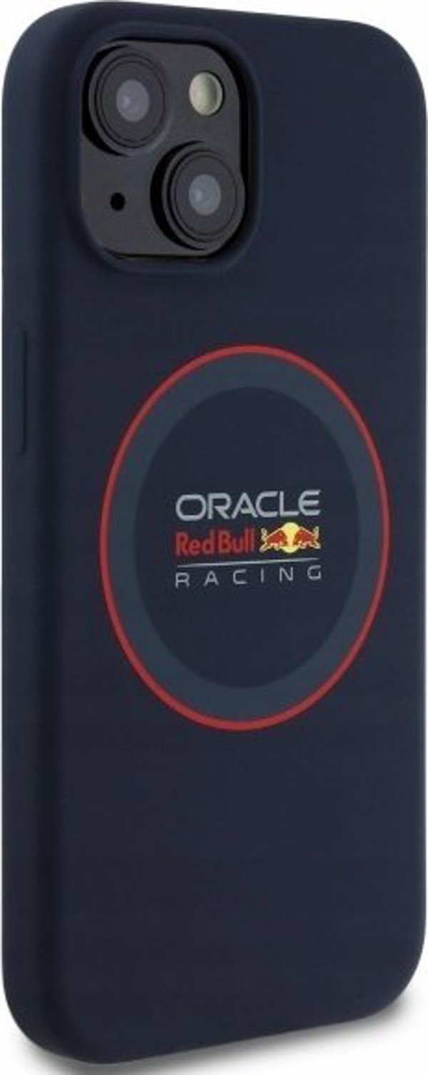 Red Bull RBHMP15S24SIILVR iPhone 15 6.1" Σκληρή Θήκη Ναυτικό Σιλικόνη Κόκκινο Δαχτυλίδι MagSafe