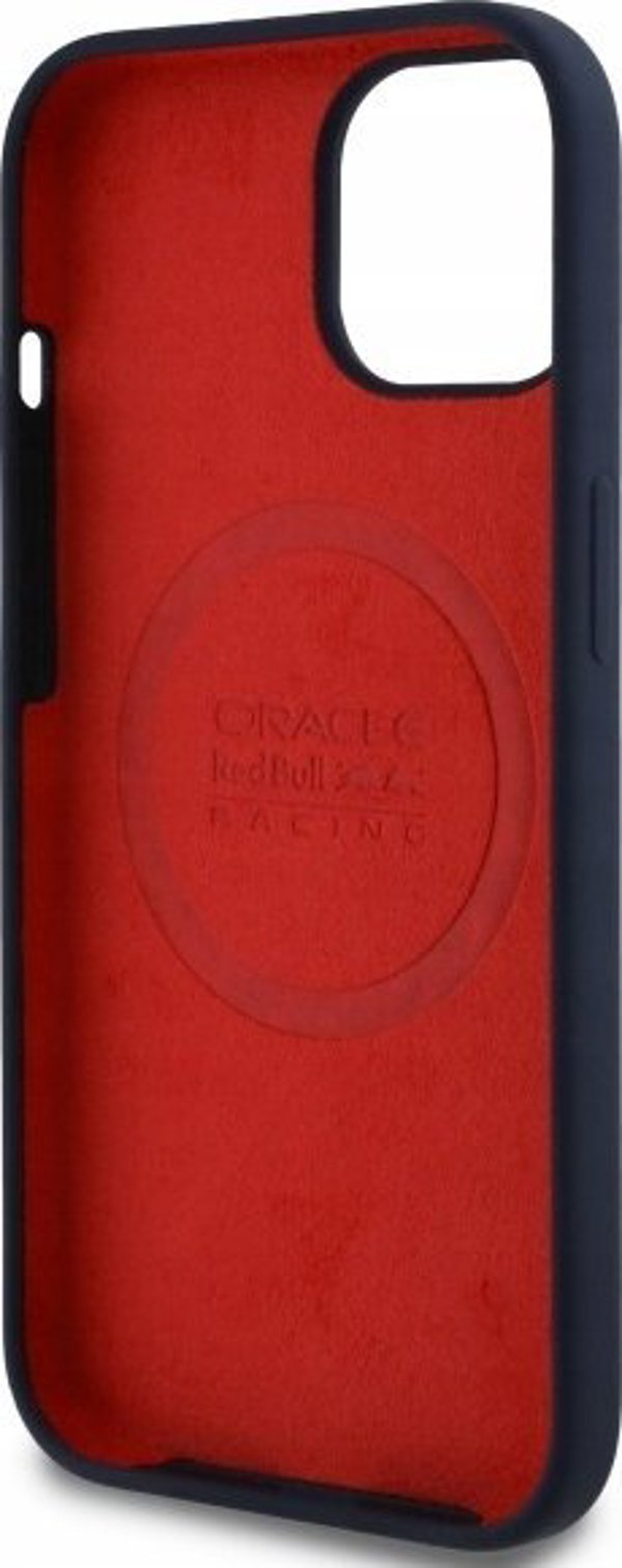 Red Bull RBHMP15S24SIILVR iPhone 15 6.1" Σκληρή Θήκη Ναυτικό Σιλικόνη Κόκκινο Δαχτυλίδι MagSafe