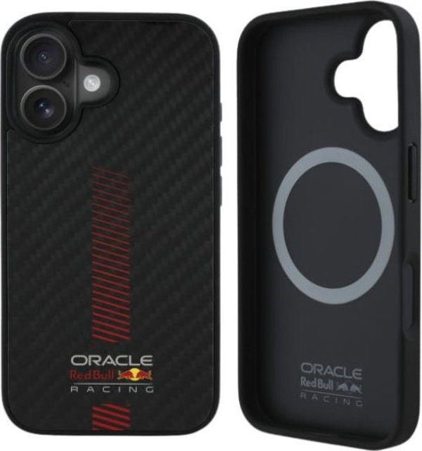Θήκη Red Bull Power Bar MagSafe για iPhone 16 Plus 6.7", Carbon Fiber, Μαύρη