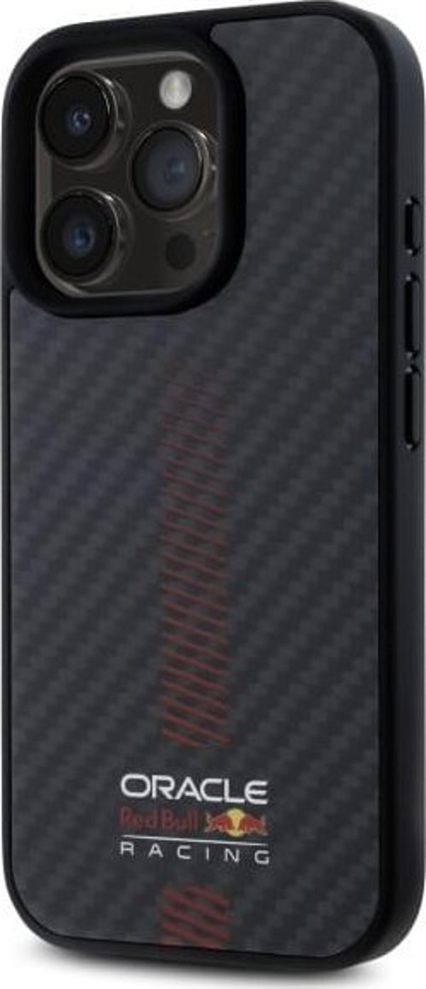 Red Bull RBHMP15L24CFGSMK iPhone 15 Pro 6.1" θήκη σκληρή μαύρο/μαύρο Carbon Fiber Power Bar MagSafe