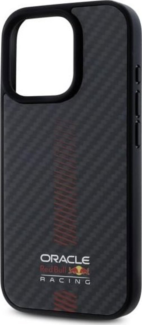 Red Bull RBHMP15L24CFGSMK iPhone 15 Pro 6.1" θήκη σκληρή μαύρο/μαύρο Carbon Fiber Power Bar MagSafe