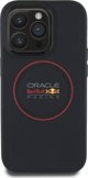 Red Bull iPhone 14 Pro Θήκη Δερμάτινη MagSafe Navy (Leather Red Ring)