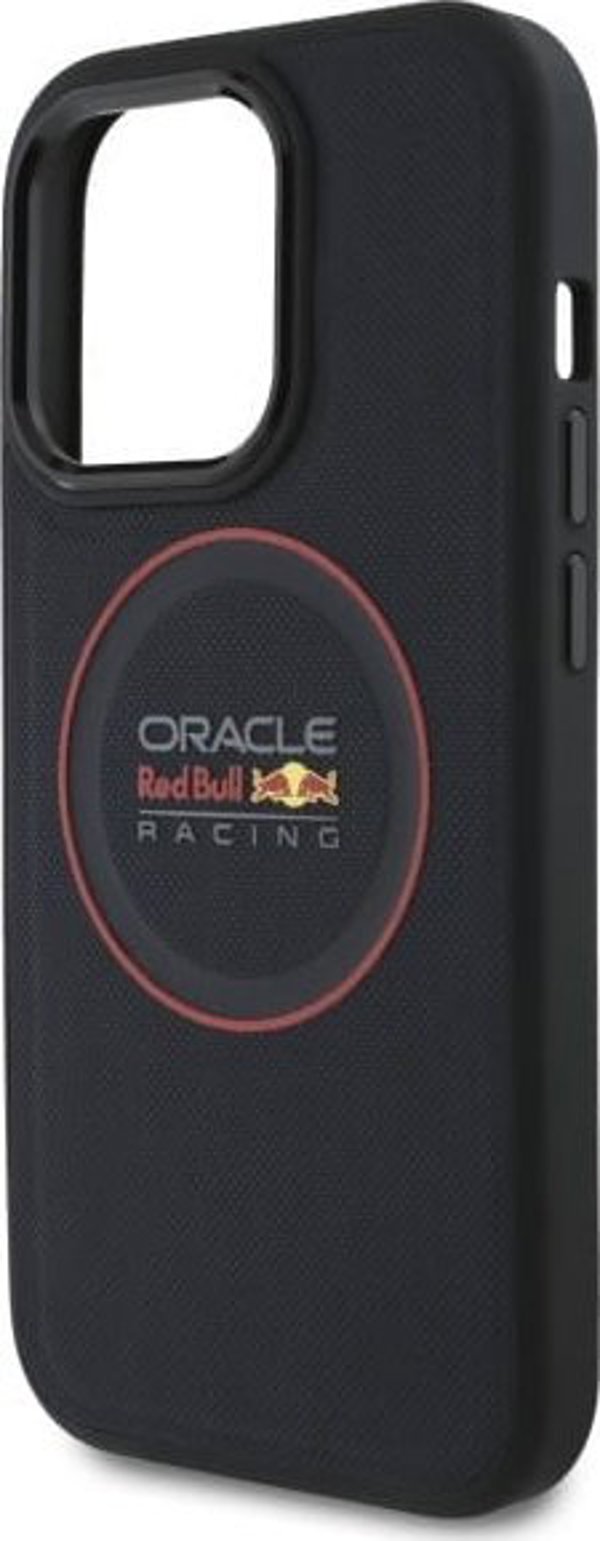 Red Bull iPhone 14 Pro Θήκη Δερμάτινη MagSafe Navy (Leather Red Ring)