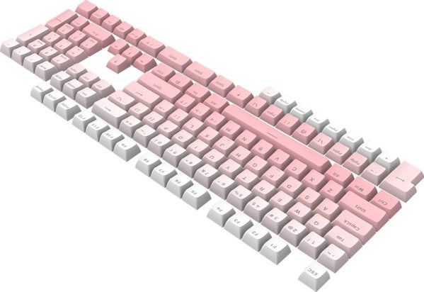Redragon Ombre A139 Keycaps, Σετ 131 Πλήκτρων για Μηχανικό Πληκτρολόγιο, Ροζ Χρώμα