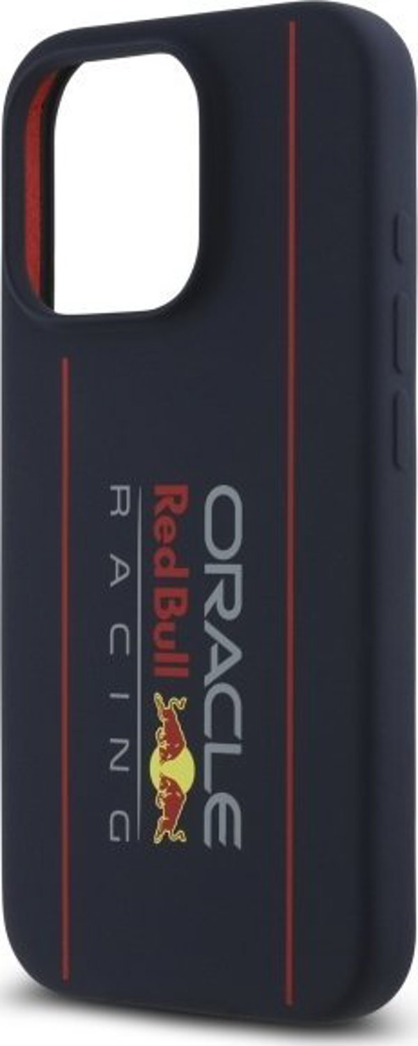 Red Bull RBHMP15L24SIOLRV iPhone 15 Pro 6.1" Σκληρή Θήκη Ναυτικό Σιλικόνης Κάθετο Λογότυπο MagSafe