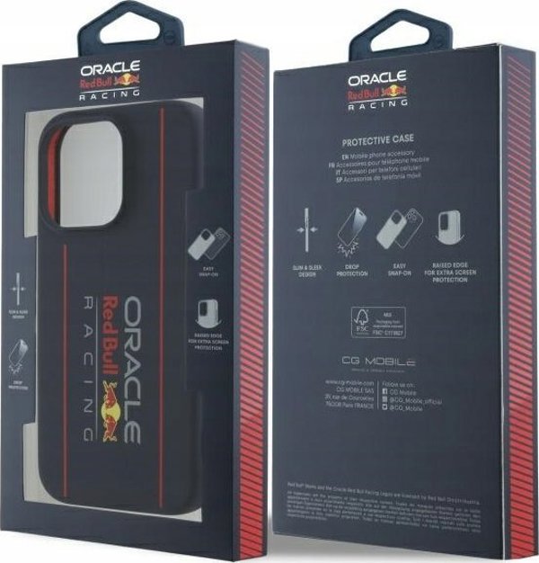 Red Bull RBHMP15L24SIOLRV iPhone 15 Pro 6.1" Σκληρή Θήκη Ναυτικό Σιλικόνης Κάθετο Λογότυπο MagSafe