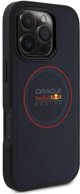 Red Bull RBHMP16L24PUILVR iPhone 16 Pro  6.3" hardcase granatowy/navy Leather Red Ring MagSafe